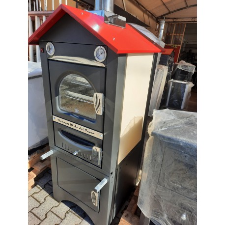 FORNO LEGNA VENTILATO FUOCO INDIRETTO MIS INT L40XP50 FORNI A LEGNA METALFER