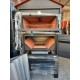 FORNO A LEGNA METALFER IN ACCIAIO CON TETTUCCIO SU RUOTE SPOSTABILE 90X110X160