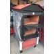 FORNO A LEGNA METALFER IN ACCAIO CON TETTUCCIO SU RUOTE SPOSTABILE 76X104X160
