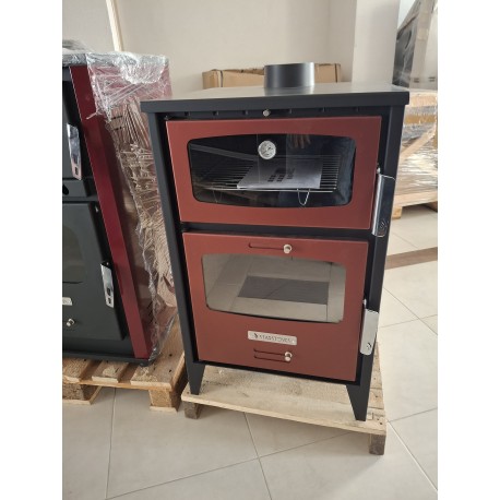 STUFA A LEGNA 16/18 KW CON GRANDE FORNO E CAMERA COMBUSTIONE FORNI METALFER
