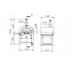FORNO A GAS DIRETTO 1125X1045 CON DOPPIO BRUCIATORE
