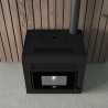 Stufa a pellet  Hermes 7,5 Kw Nero Texture